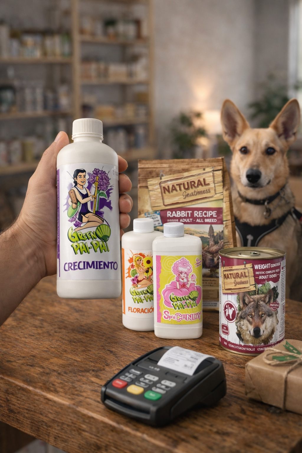 Facilidad de compra y atención personalizada Proceso de compra sencillo en Grow Shop con productos Green Pai-Pai y alimentación natural para perros.
