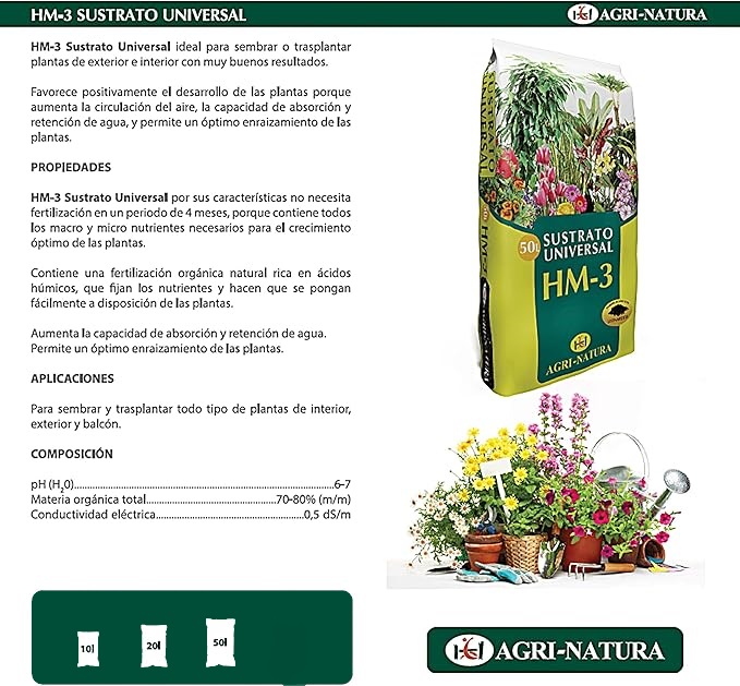 Sustrato Universal HM-3 Agri Natura - Imagen 2