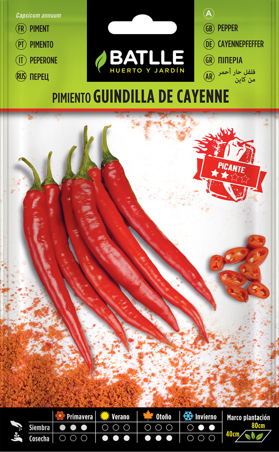 Pimiento Guindilla de Cayenne Rojo