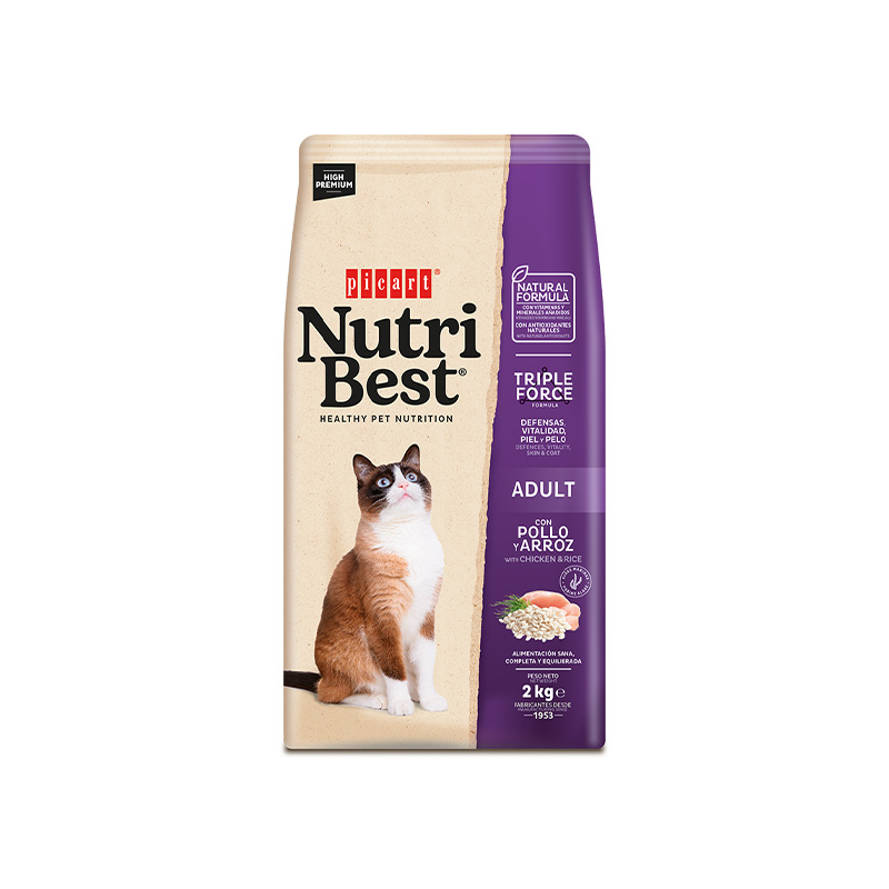 Pienso Nutribest Cat Adult Pollo y Arroz para gatos adultos