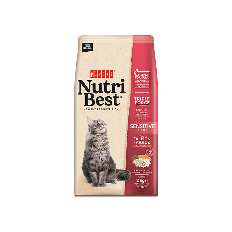 Pienso Nutribest Cat Adult Sensitive Salmón y Arroz para gatos adultos