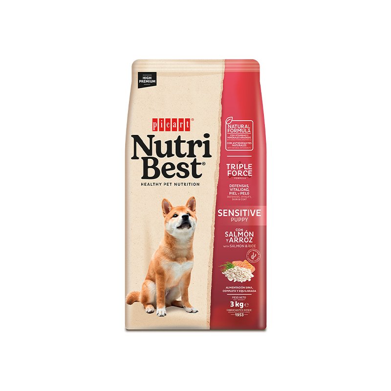 Pienso Nutribest Puppy Sensitive Salmón y Arroz para cachorros