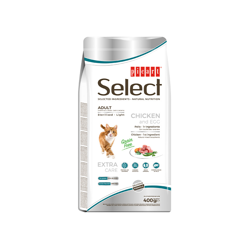Pienso Picart Select Cat Adult Grain Free Sterilised Light para gatos esterilizados