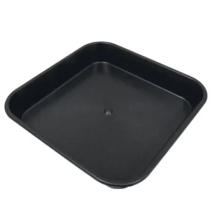 Plato Cuadrado Negro 23 x 23 cm