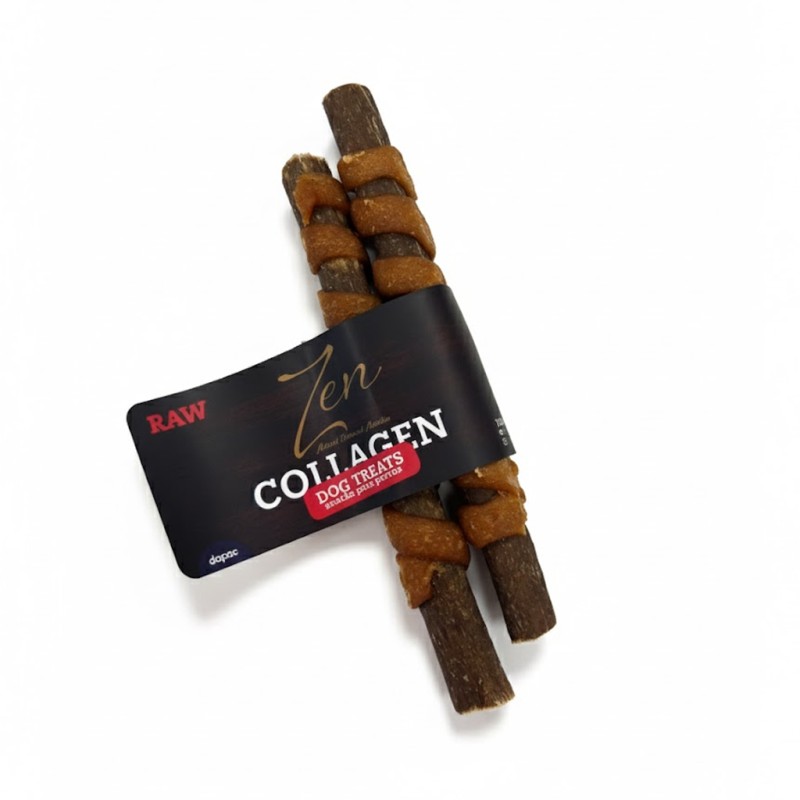Palito de colágeno con pulmón de res 12 cm 2 uds para perros - Zen Collagen