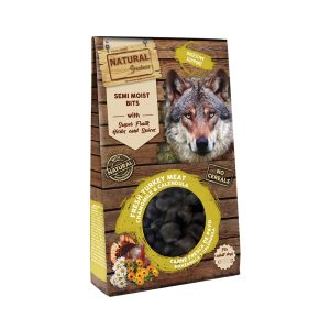 Envase Natural Greatness Bits Semihúmedos de Pavo con Manzanilla y Caléndula 150 g para perros