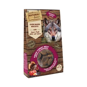 Envase Natural Greatness Galletas Horneadas de Pavo Manzana y Arándanos 100 g para perros