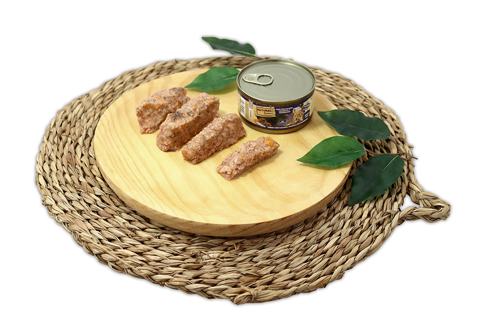 Textura de Natural Greatness Pavo con Salmón, Calabaza y Arándanos 185 g para gatos