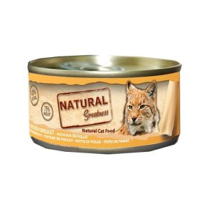 Lata Natural Greatness Pechuga de Pollo 70 g para gatos